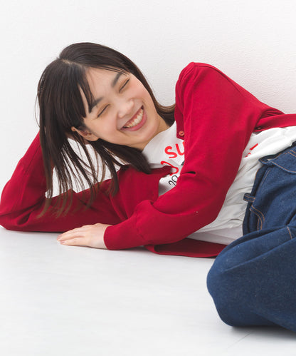 【OMNES】コットンロゴプリントオーバーサイズTシャツ ベアLA 半袖Tシャツ【253W427OMN013】