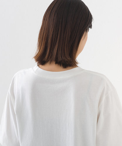 【OMNES】コットンロゴプリントオーバーサイズTシャツ ベアFLAG  半袖Tシャツ【253W427OMN014】