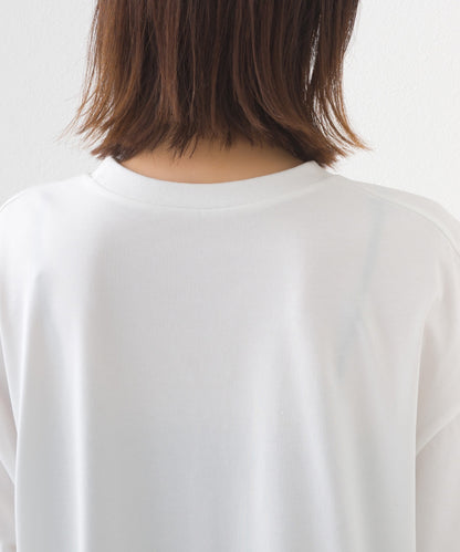 【OMNES】きれいめロゴプリントTシャツ OMNES刺繍 半袖Tシャツ【253W427OMN015】