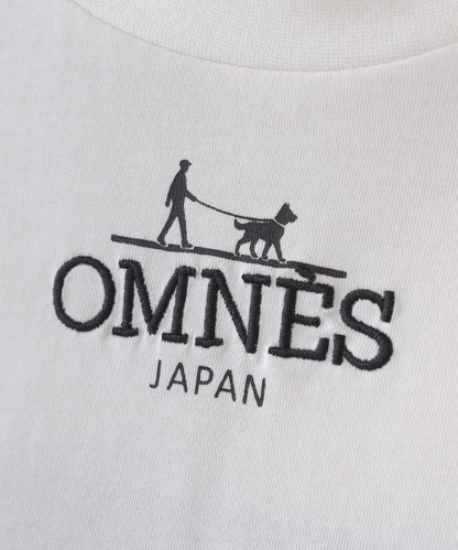 【OMNES】きれいめロゴプリントTシャツ OMNES刺繍 半袖Tシャツ【253W427OMN015】