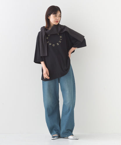 【OMNES】きれいめロゴプリントTシャツ HAVE A NICEDAY  半袖Tシャツ【253W427OMN016】
