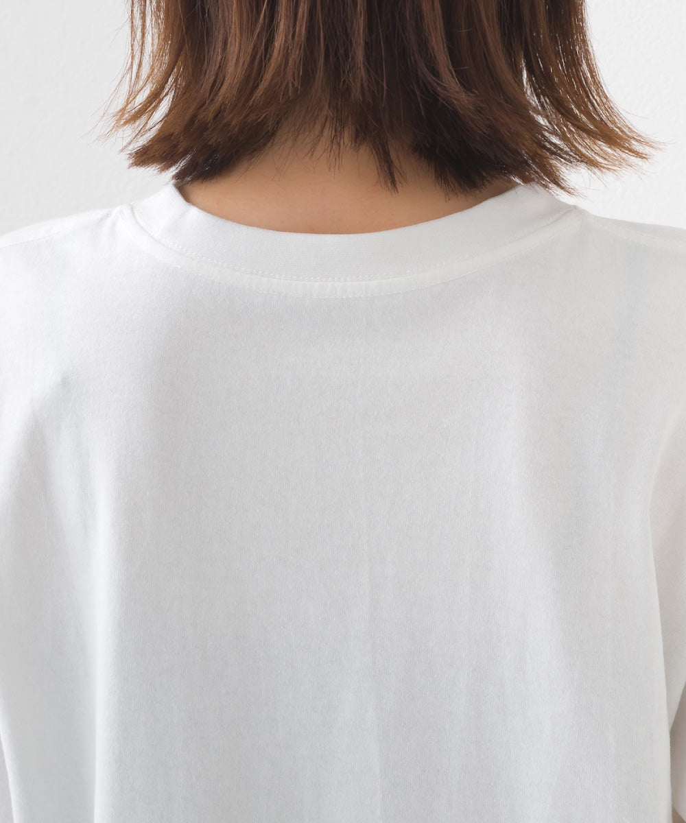 【OMNES】コットンオーバーサイズワッペン付Tシャツ 半袖Tシャツ【253W427OMN017】