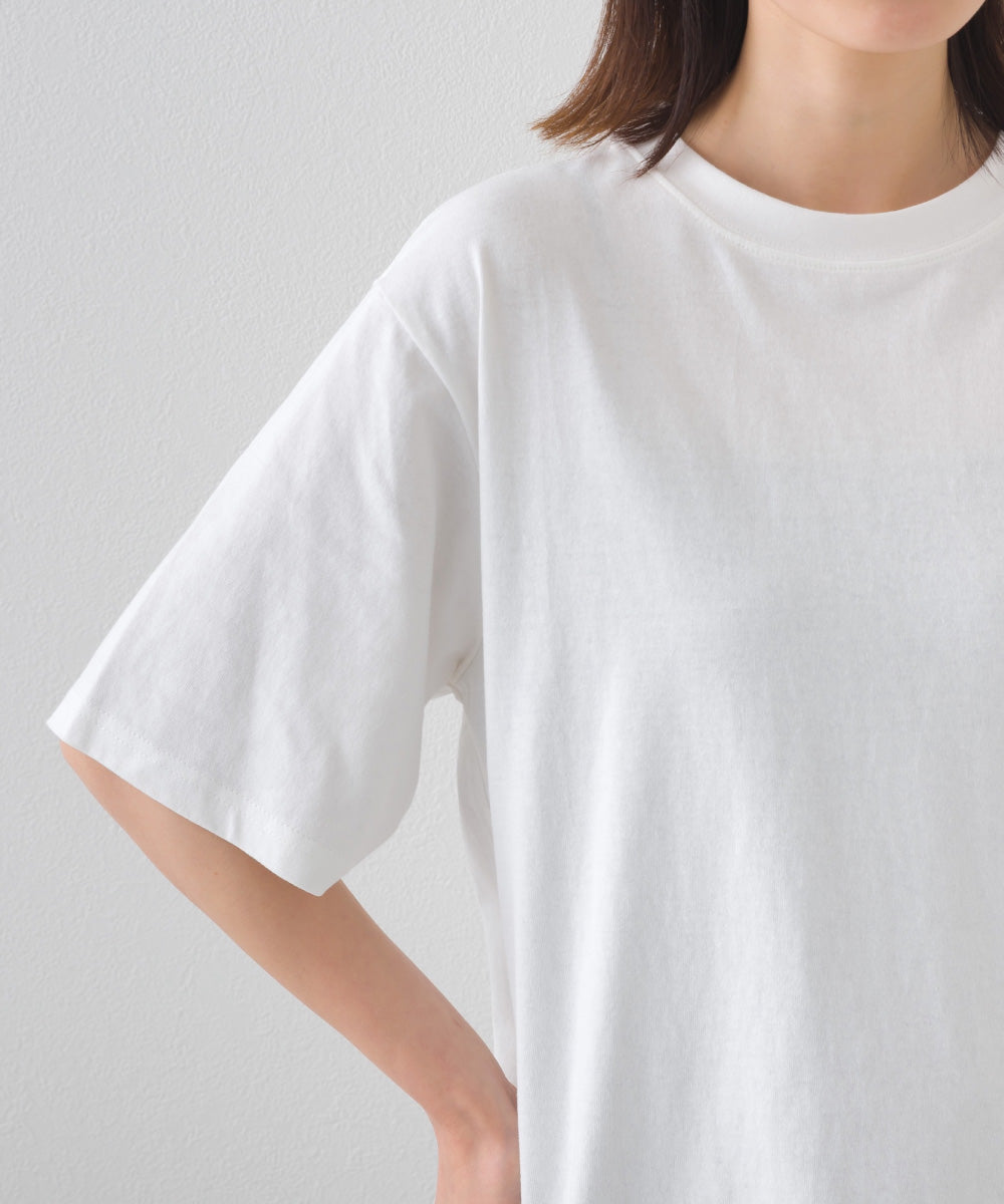 【OMNES】コットンオーバーサイズワッペン付Tシャツ 半袖Tシャツ【253W427OMN017】