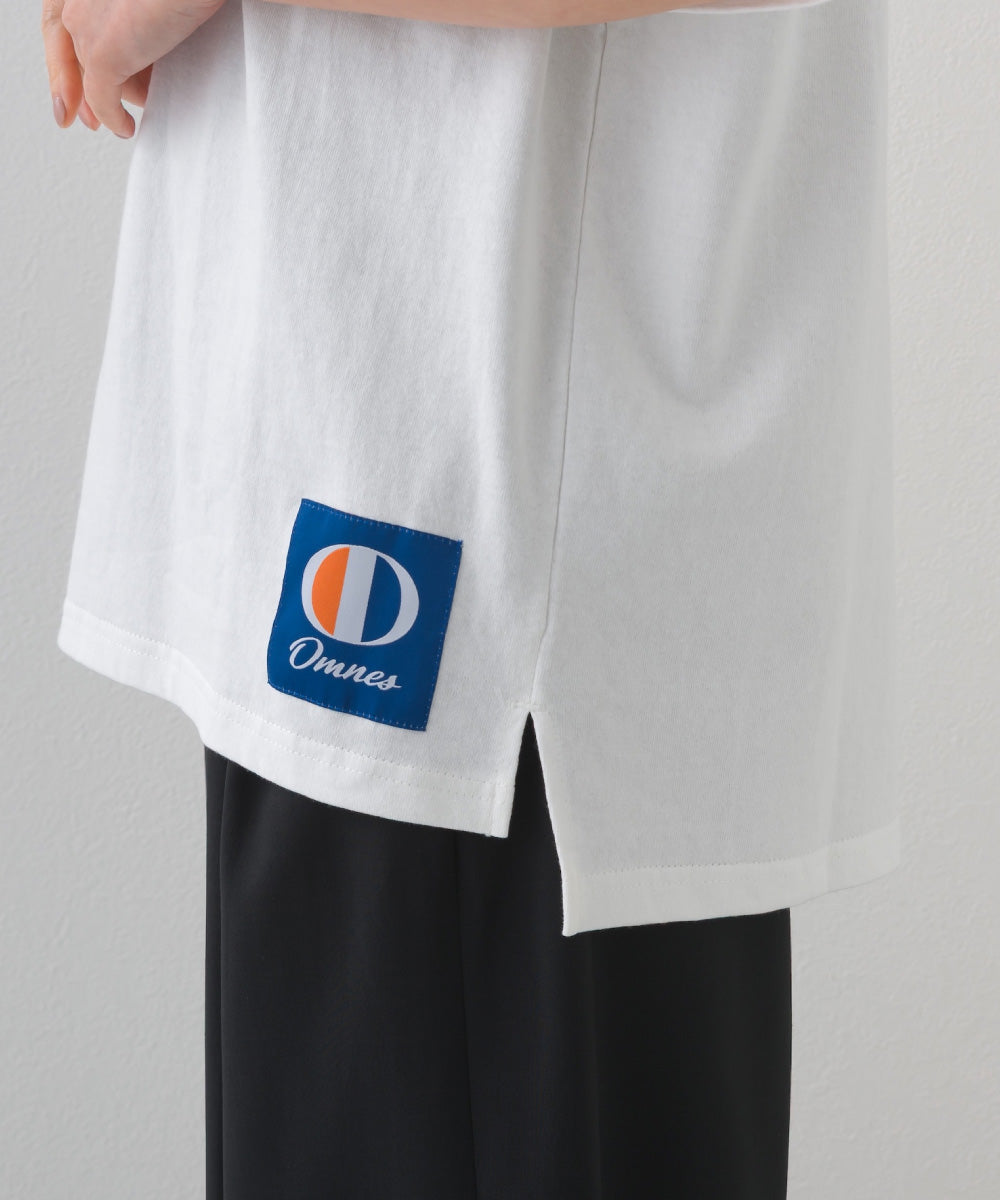 【OMNES】コットンオーバーサイズワッペン付Tシャツ 半袖Tシャツ【253W427OMN017】