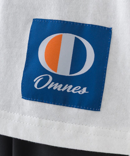 【OMNES】コットンオーバーサイズワッペン付Tシャツ 半袖Tシャツ【253W427OMN017】
