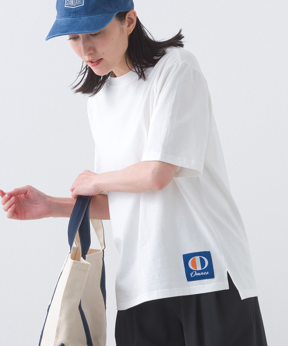 【OMNES】コットンオーバーサイズワッペン付Tシャツ 半袖Tシャツ【253W427OMN017】