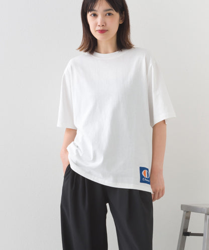 【OMNES】コットンオーバーサイズワッペン付Tシャツ 半袖Tシャツ【253W427OMN017】