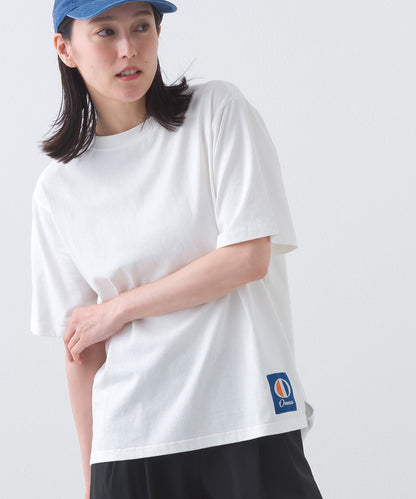 【OMNES】コットンオーバーサイズワッペン付Tシャツ 半袖Tシャツ【253W427OMN017】