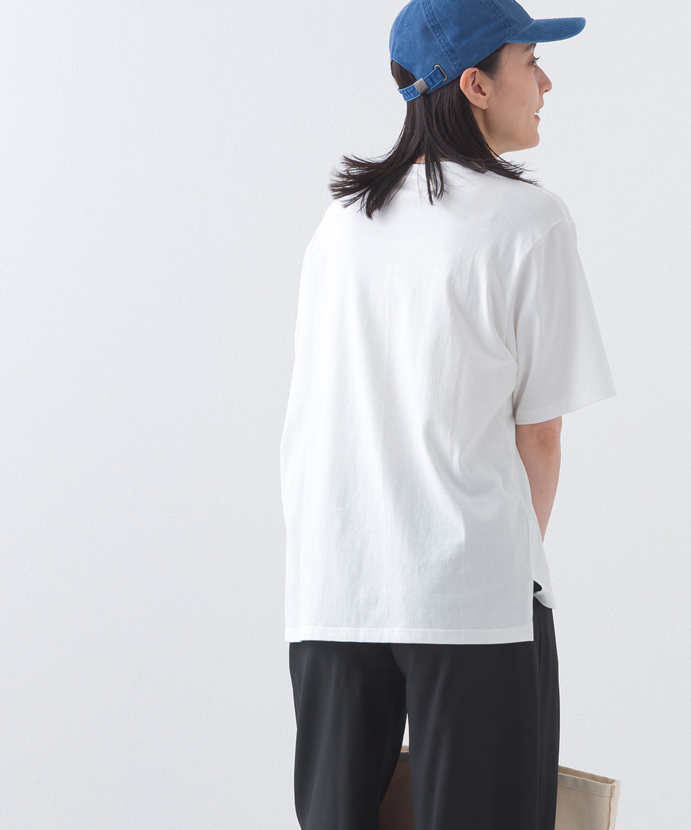 【OMNES】コットンオーバーサイズワッペン付Tシャツ 半袖Tシャツ【253W427OMN017】
