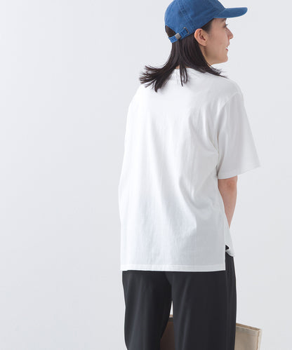 【OMNES】コットンオーバーサイズワッペン付Tシャツ 半袖Tシャツ【253W427OMN017】
