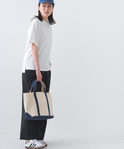 【OMNES】コットンオーバーサイズワッペン付Tシャツ 半袖Tシャツ【253W427OMN017】