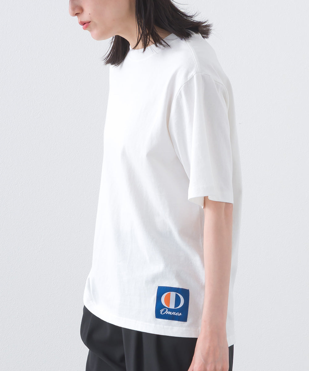 【OMNES】コットンオーバーサイズワッペン付Tシャツ 半袖Tシャツ【253W427OMN017】