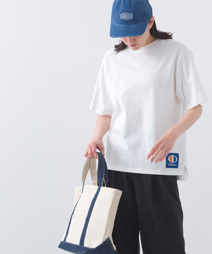 【OMNES】コットンオーバーサイズワッペン付Tシャツ 半袖Tシャツ【253W427OMN017】