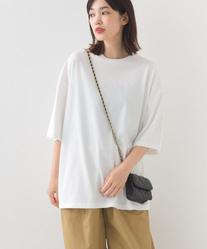 【OMNES】きれいめ無地クルーネックTシャツ 半袖Tシャツ【253W427OMN018】