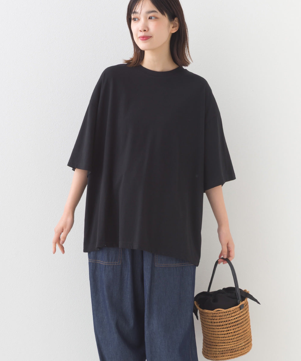 【OMNES】きれいめ無地クルーネックTシャツ 半袖Tシャツ【253W427OMN018】