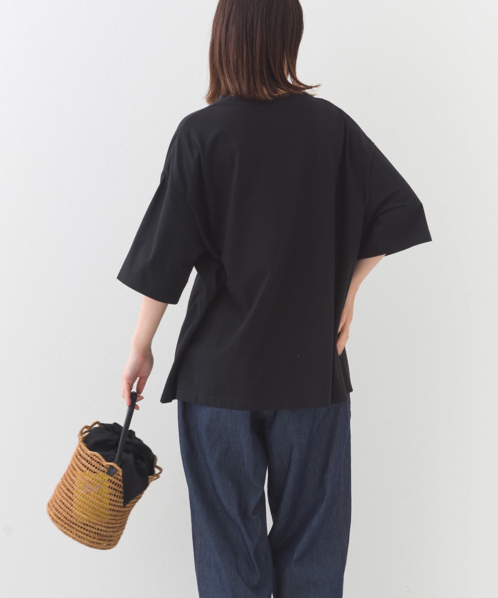 【OMNES】きれいめ無地クルーネックTシャツ 半袖Tシャツ【253W427OMN018】