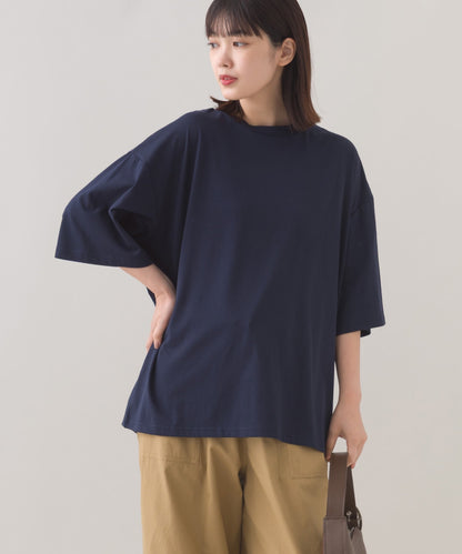 【OMNES】きれいめ無地クルーネックTシャツ 半袖Tシャツ【253W427OMN018】