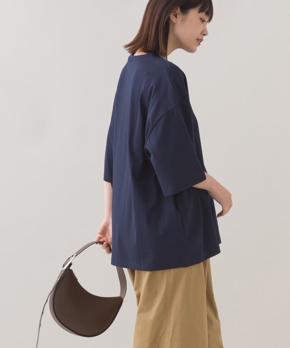 【OMNES】きれいめ無地クルーネックTシャツ 半袖Tシャツ【253W427OMN018】