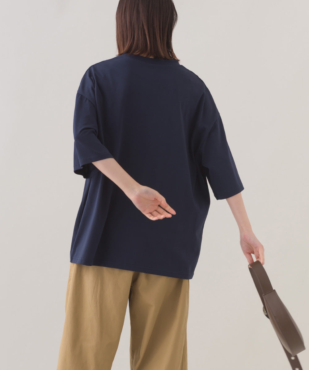 【OMNES】きれいめ無地クルーネックTシャツ 半袖Tシャツ【253W427OMN018】