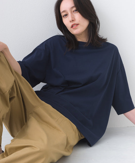 【OMNES】きれいめ無地クルーネックTシャツ 半袖Tシャツ【253W427OMN018】
