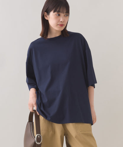 【OMNES】きれいめ無地クルーネックTシャツ 半袖Tシャツ【253W427OMN018】