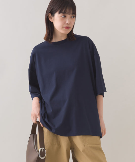 【OMNES】きれいめ無地クルーネックTシャツ 半袖Tシャツ【253W427OMN018】