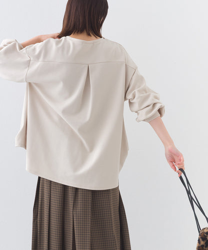 【OMNES】ダンボールニット ボリューム袖ドロップショルダープルオーバー長袖【253W427OMN021】