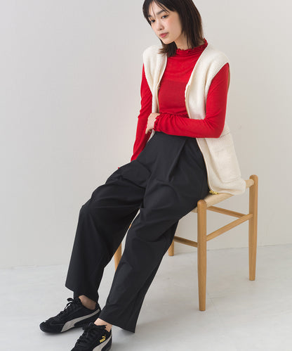 【OMNES】ボア深Vネックジップアップベスト【253W427OMN022】