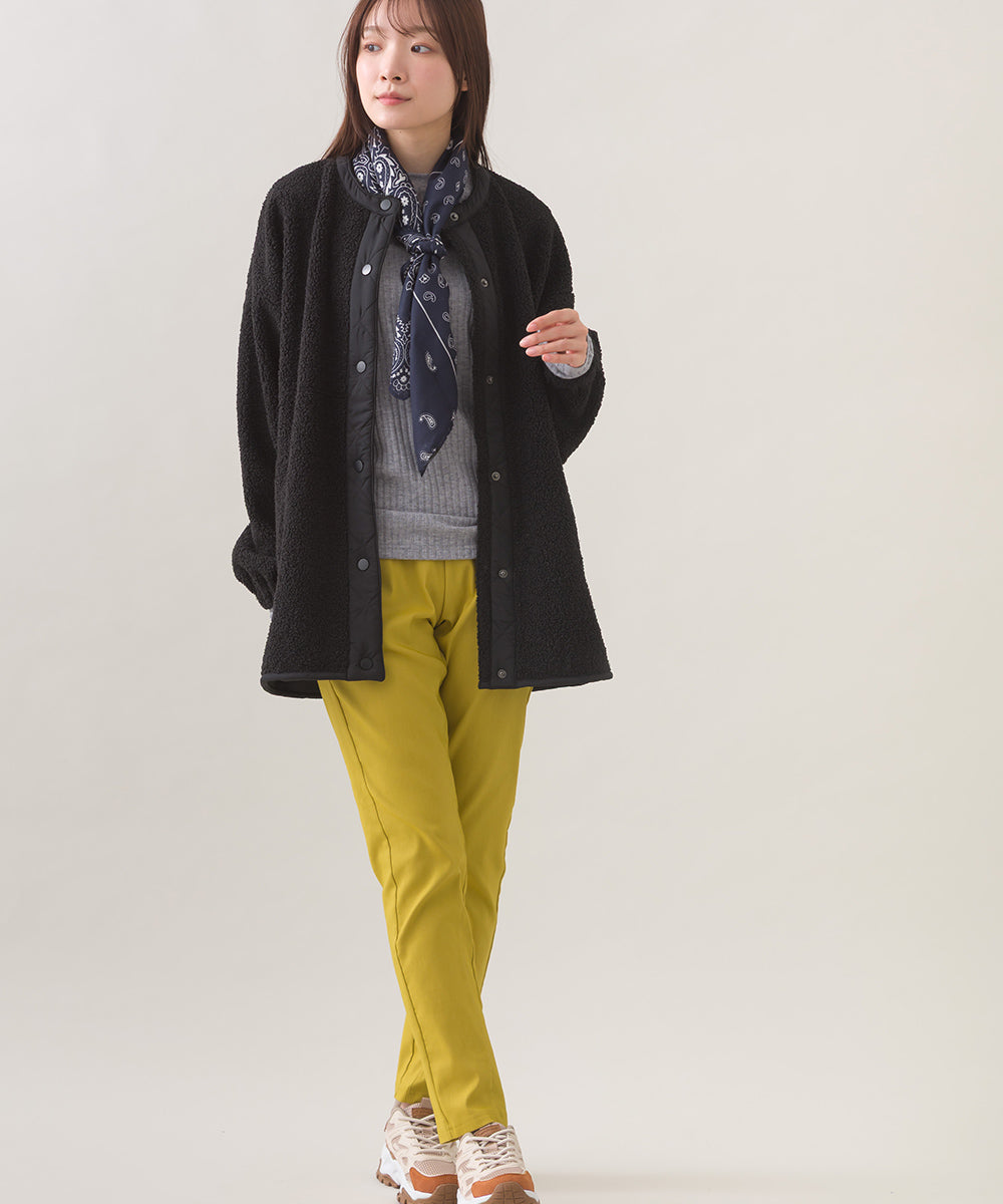 【OMNES】ボアオーバーサイズ スナップボタンブルゾンジャケット【253W427OMN023】