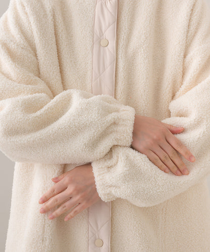 【OMNES】ボアオーバーサイズ スナップボタンブルゾンジャケット【253W427OMN023】