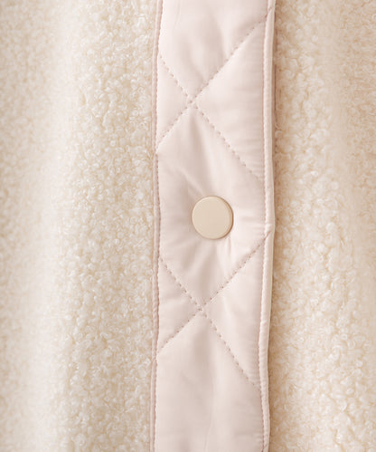 【OMNES】ボアオーバーサイズ スナップボタンブルゾンジャケット【253W427OMN023】