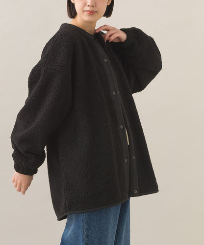 【OMNES】ボアオーバーサイズ スナップボタンブルゾンジャケット【253W427OMN023】