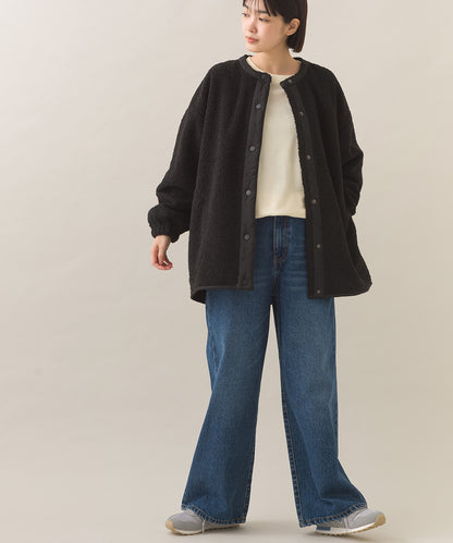 【OMNES】ボアオーバーサイズ スナップボタンブルゾンジャケット【253W427OMN023】