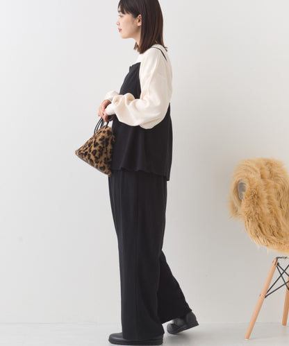 【OMNES】フェルトキャミソール＆ワイドパンツ 2WAYセットアップ【253W427OMN025】