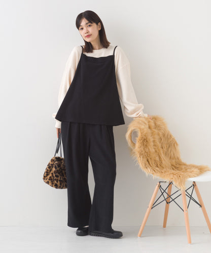 【OMNES】フェルトキャミソール＆ワイドパンツ 2WAYセットアップ【253W427OMN025】