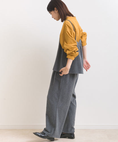 【OMNES】フェルトキャミソール＆ワイドパンツ 2WAYセットアップ【253W427OMN025】