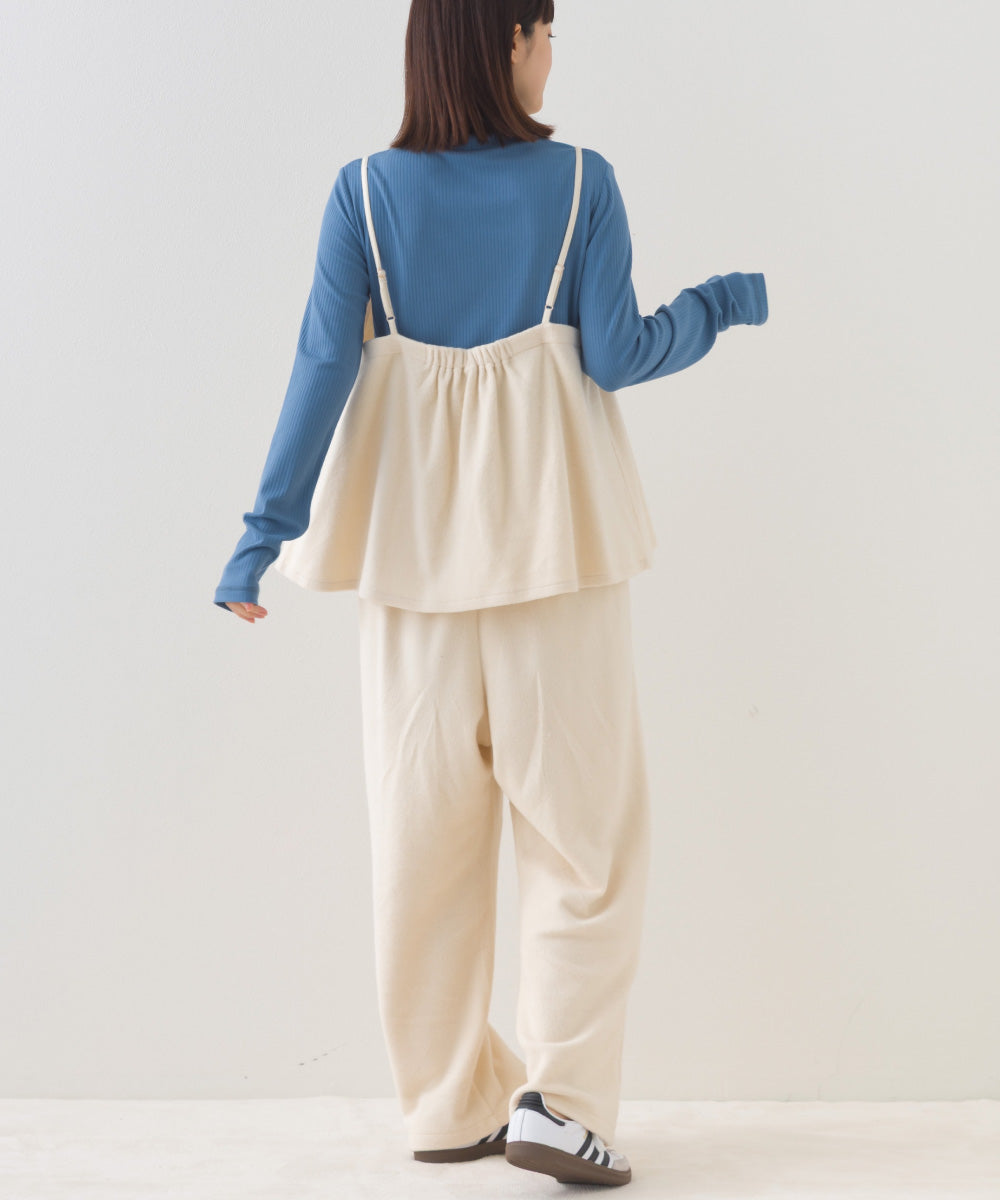 【OMNES】フェルトキャミソール＆ワイドパンツ 2WAYセットアップ【253W427OMN025】