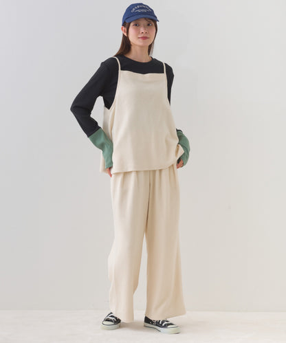 【OMNES】フェルトキャミソール＆ワイドパンツ 2WAYセットアップ【253W427OMN025】