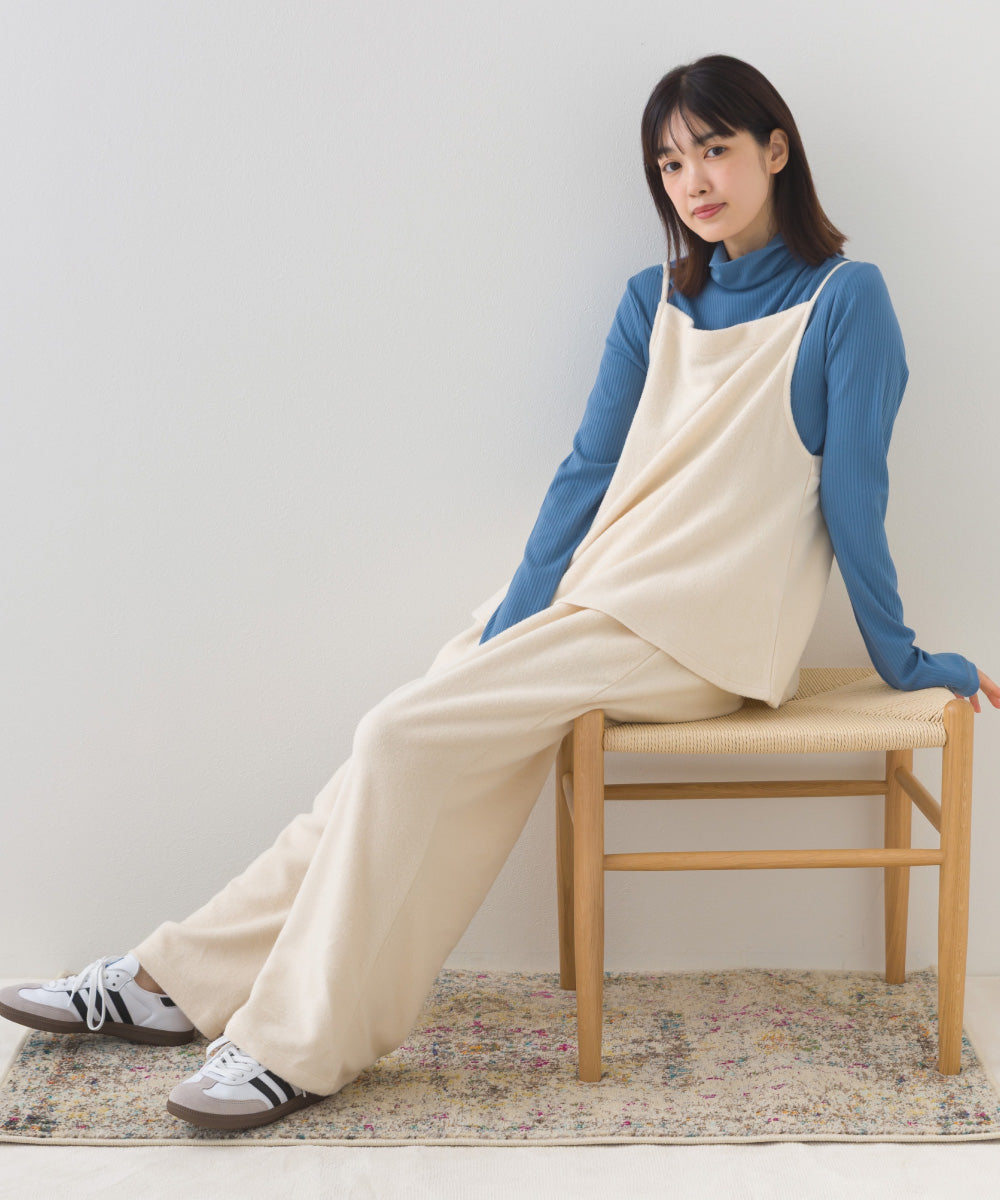 【OMNES】フェルトキャミソール＆ワイドパンツ 2WAYセットアップ【253W427OMN025】