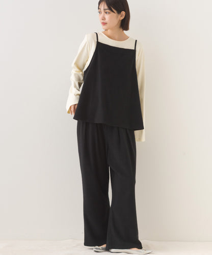【OMNES】フェルトキャミソール＆ワイドパンツ 2WAYセットアップ【253W427OMN025】