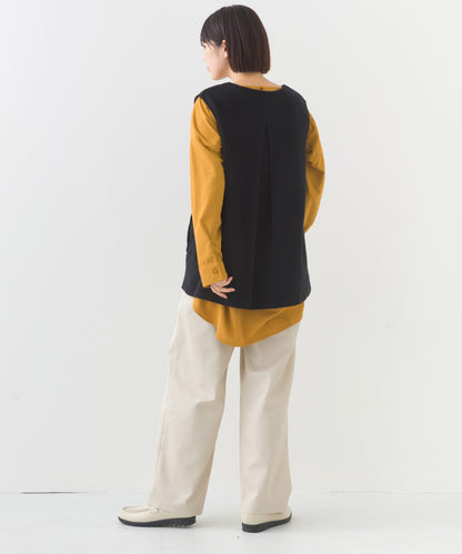 【OMNES】フェルトノーカラージレベスト【253W427OMN028】