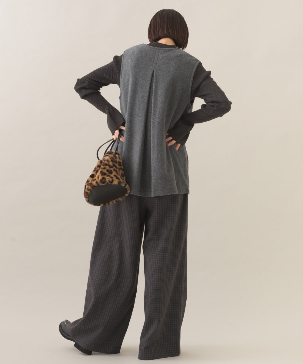 【OMNES】フェルトノーカラージレベスト【253W427OMN028】