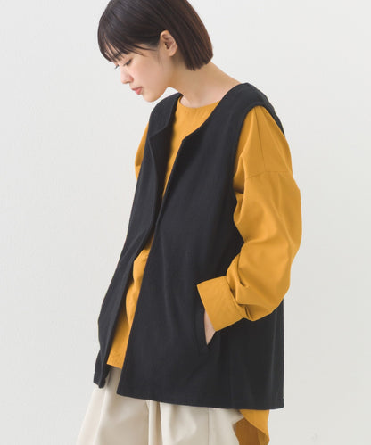 【OMNES】フェルトノーカラージレベスト【253W427OMN028】