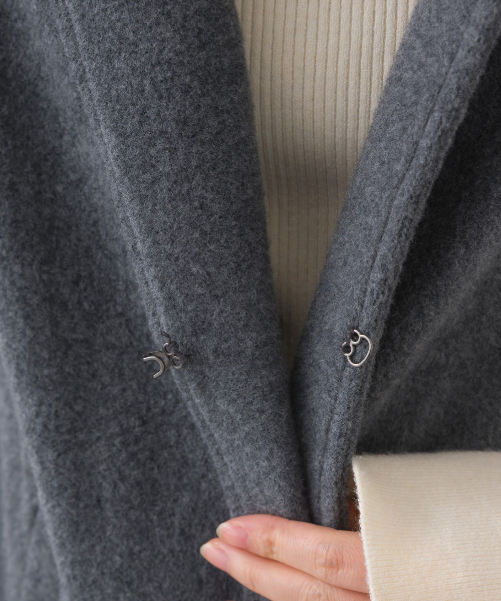 【OMNES】フェルトノーカラージレベスト【253W427OMN028】