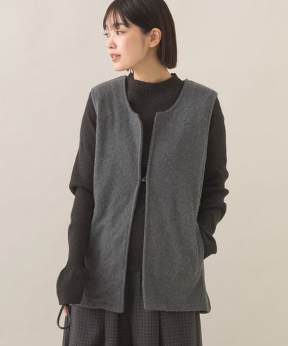 【OMNES】フェルトノーカラージレベスト【253W427OMN028】