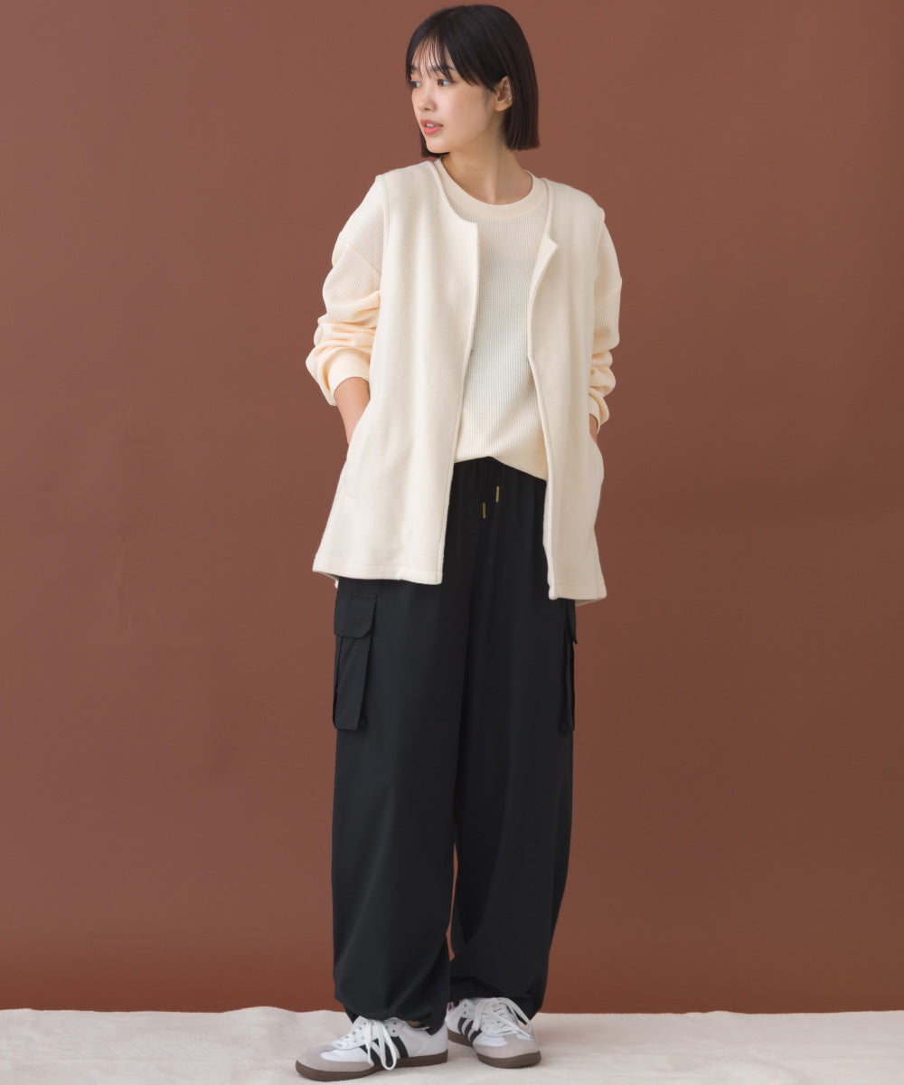 【OMNES】フェルトノーカラージレベスト【253W427OMN028】