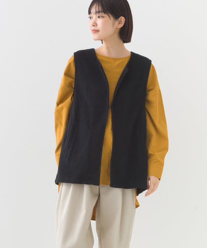 【OMNES】フェルトノーカラージレベスト【253W427OMN028】