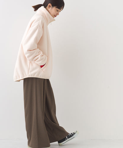 【OMNES】裏起毛ボンディング スタンドジップオーバーサイズブルゾン【253W427OMN031】