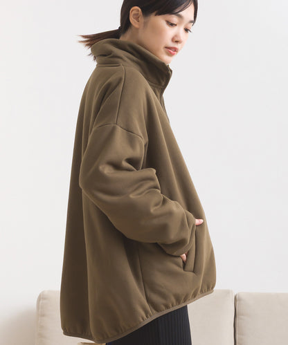 【OMNES】裏起毛ボンディング スタンドジップオーバーサイズブルゾン【253W427OMN031】