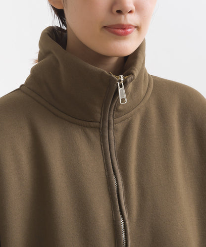 【OMNES】裏起毛ボンディング スタンドジップオーバーサイズブルゾン【253W427OMN031】